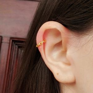 Gold Ear Cuff Chain Link Hoop Earcuff Earring